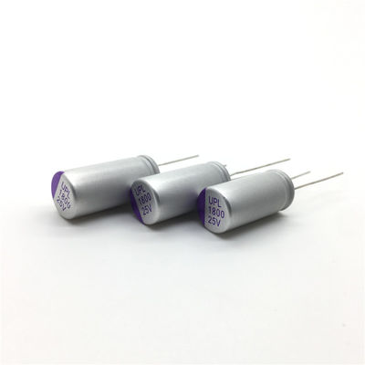 capacitores contínuos de carregamento UPL1E182M1021 125℃ do filtro do inversor do capacitor da pilha de 25v 1800uf