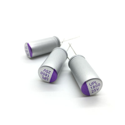 capacitores contínuos de carregamento UPL1E182M1021 125℃ do filtro do inversor do capacitor da pilha de 25v 1800uf